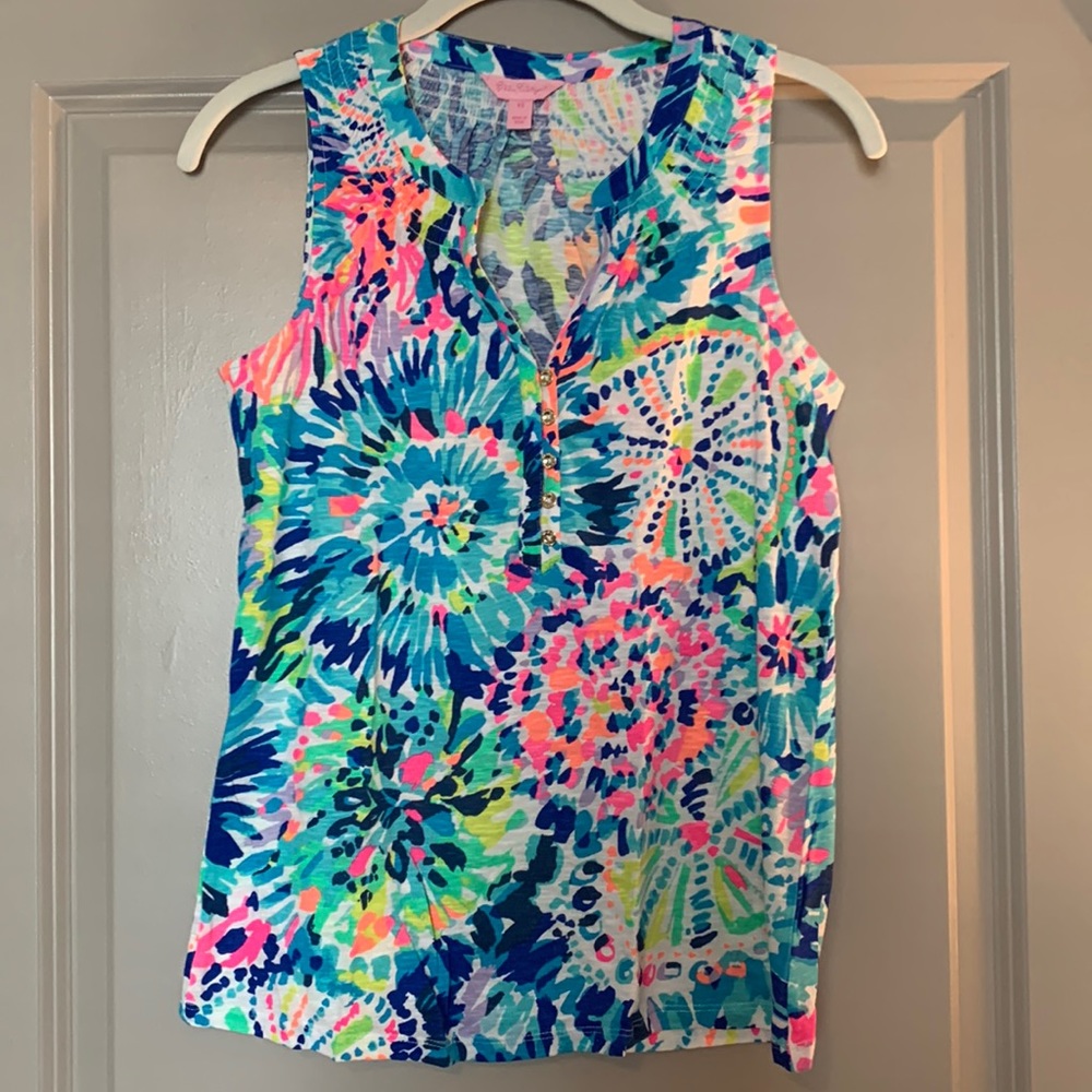 Lilly Pulitzer Essie Top Multi Dive In- XS